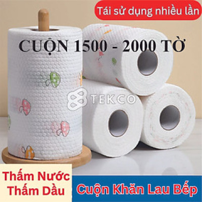 Sử dụng 1500 - 2000 lần, Tờ Khăn Vải Lau Đa Năng, Lau Bếp, Lau Chén Bát - Có Thể Tái Sử Dụng - Siêu Thấm Hút