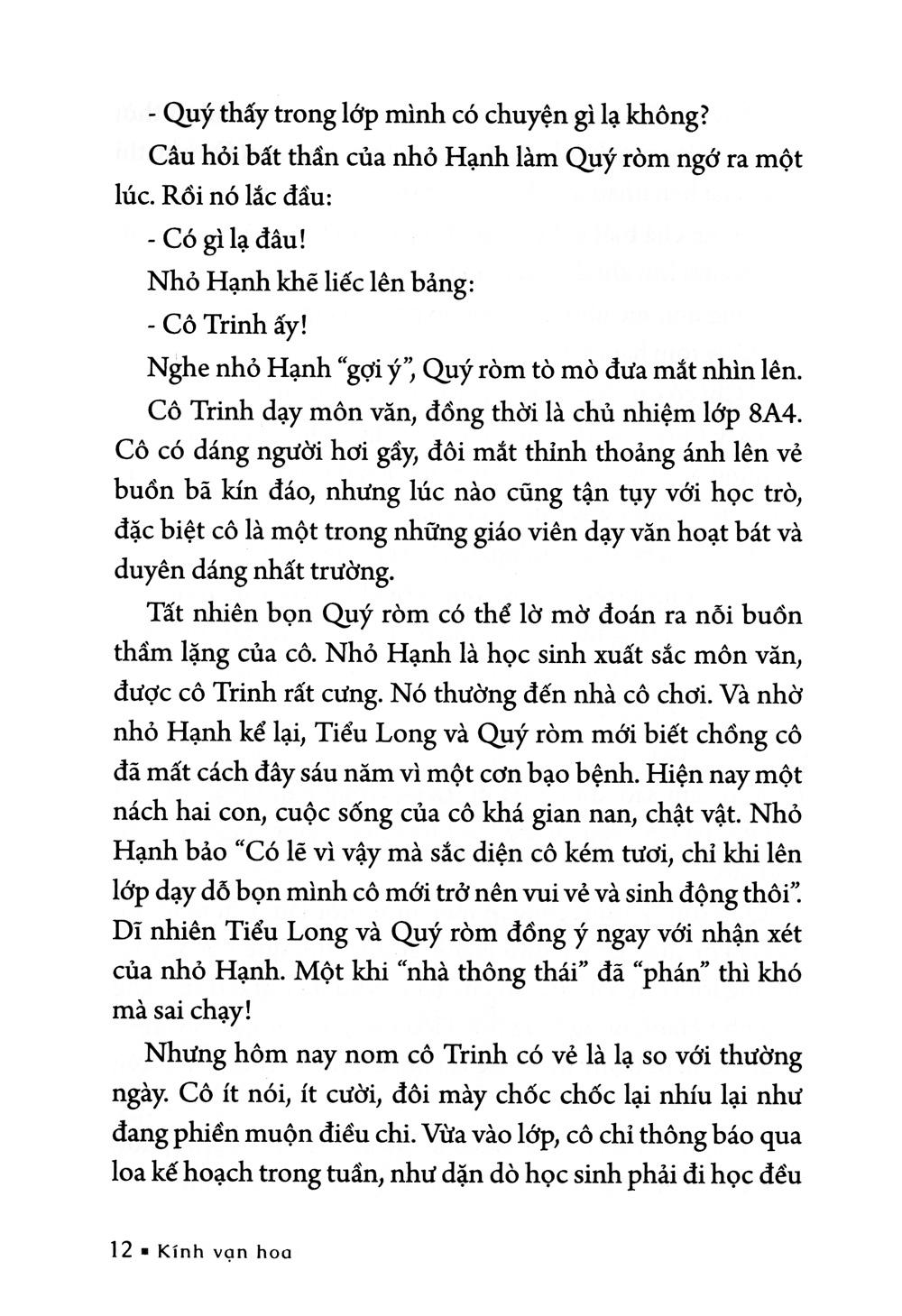 Kính Vạn Hoa - Tập 4: Cô Giáo Trinh - Theo Dấu Chim Ưng - Tiền Chuộc (Tái Bản 2022)