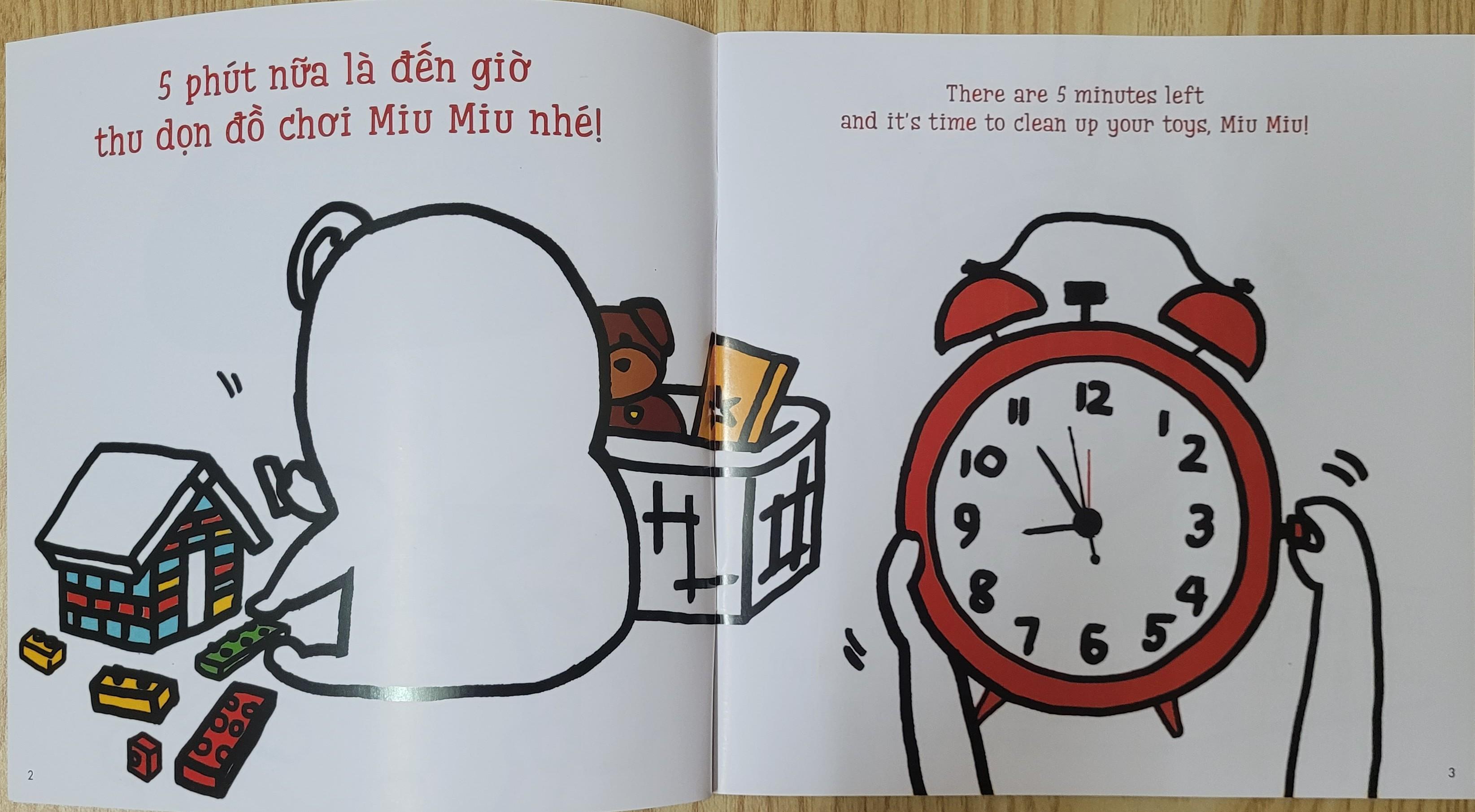 Sách Ehon Miu Miu Tự Lập Phần 1 Song Ngữ - Đánh Răng Song Ngữ
