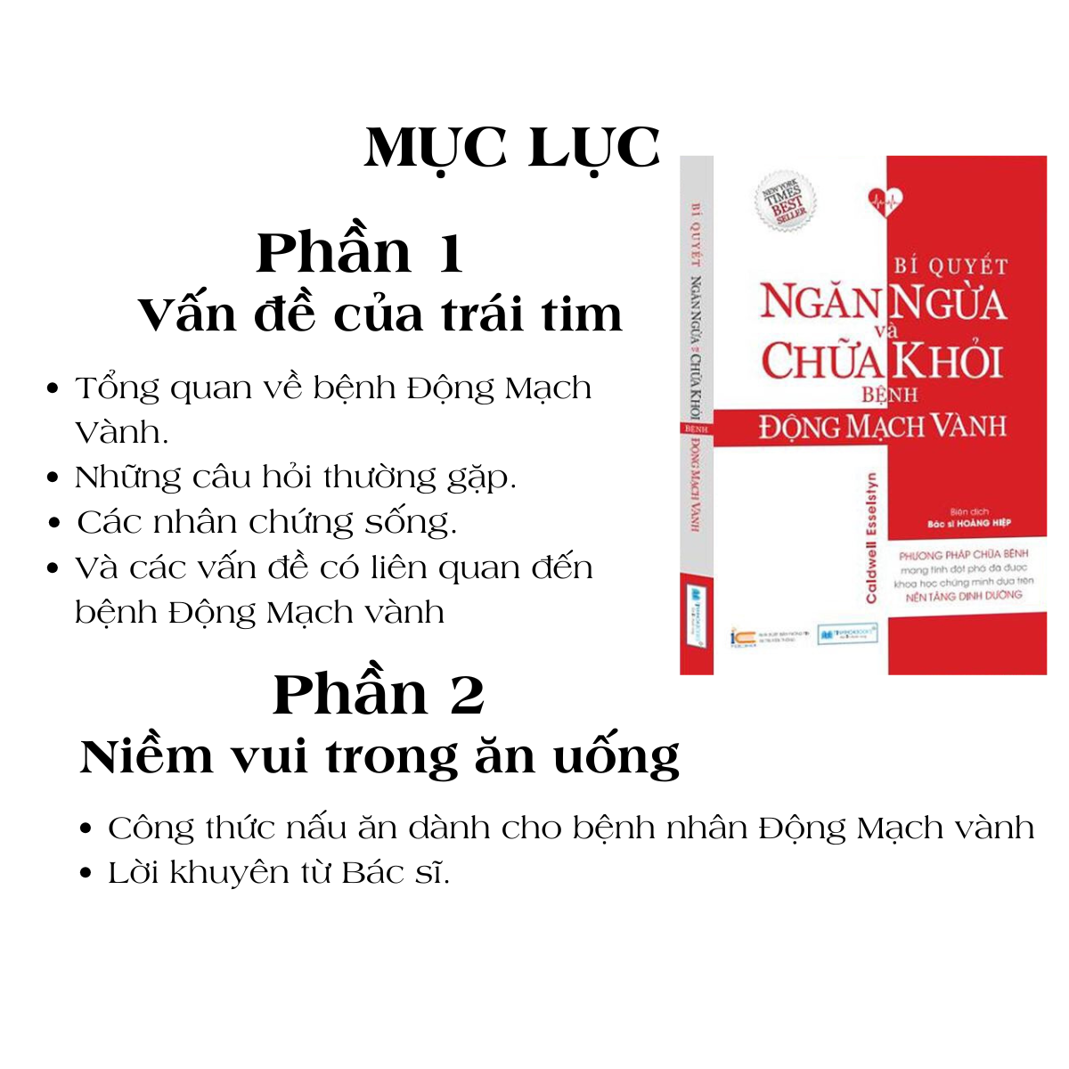 Sách mới: Ăn lành sống mạnh + Động mạch vành