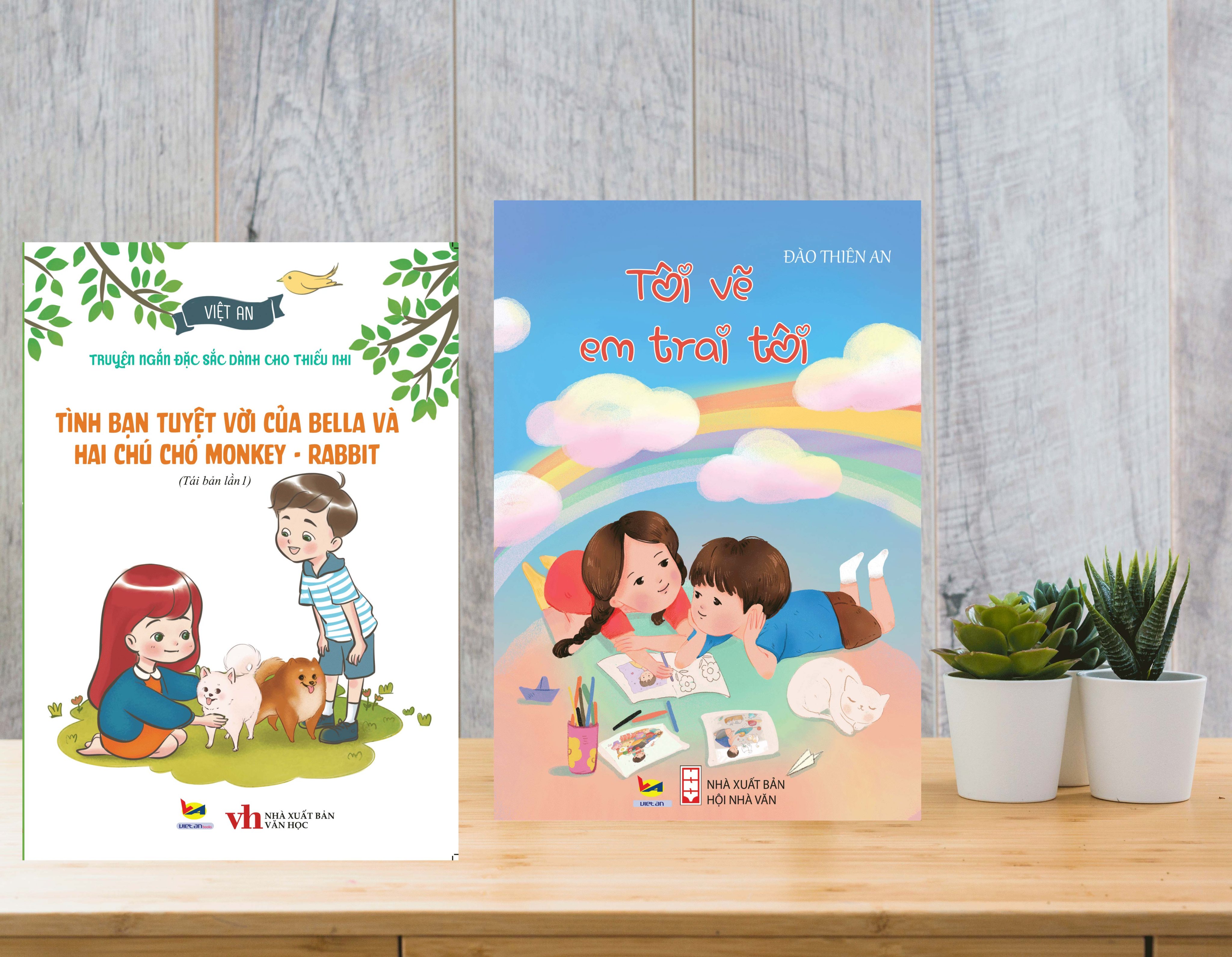 COMBO SÁCH VĂN HỌC THIẾU NHI: TÔI VẼ EM TRAI TÔI VÀ TÌNH BẠN TUYỆT VỜI CỦA BELLA VÀ HAI CHÚ CHÓ MONLEY - RABBIT