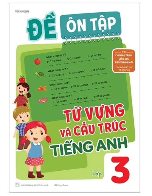Sách - Combo Đề Ôn Tập Từ Vựng Và Cấu Trúc Tiếng Anh lớp 1 + 2 + 3 + 4 + 5 (MG)