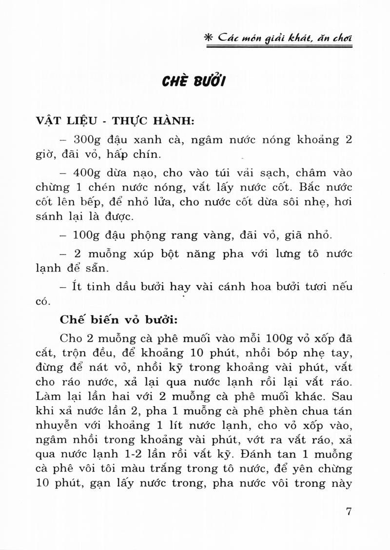 Các Món Giải Khát Ăn Chơi (Tái Bản)