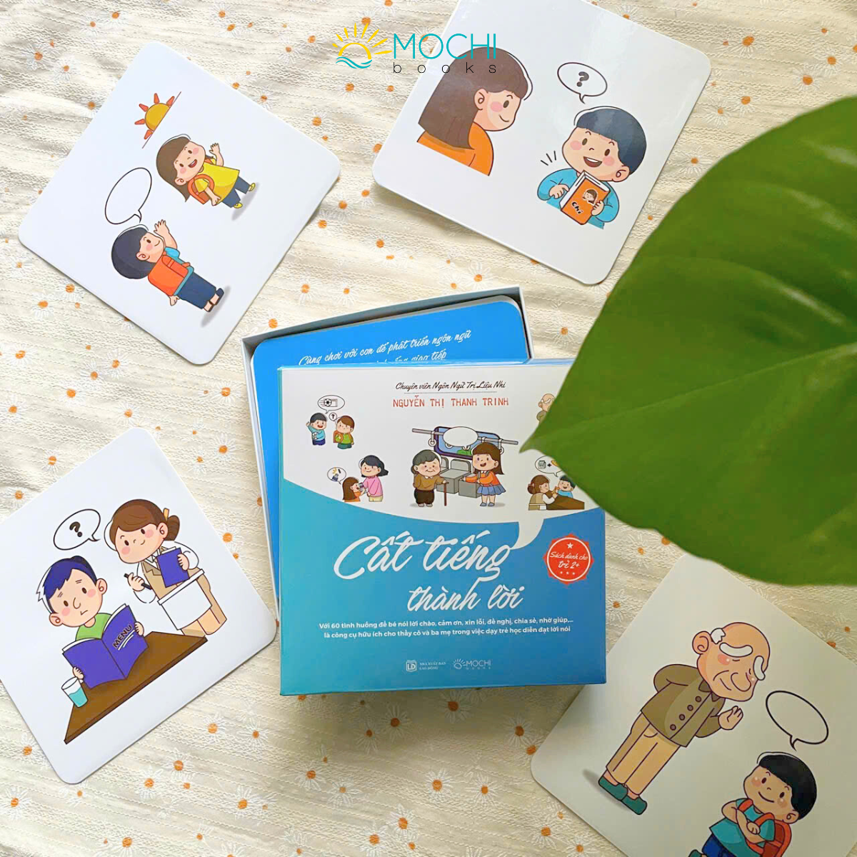 Sách - Cất Tiếng Thành Lời - Với 60 tình huống để bé nói lời chào, cảm ơn, xin lỗi, đề nghị, chia sẻ, nhờ giúp,... là công cụ hữu ích cho thầy cô và ba mẹ trong việc dạy trẻ học diễn đạt lời nói.