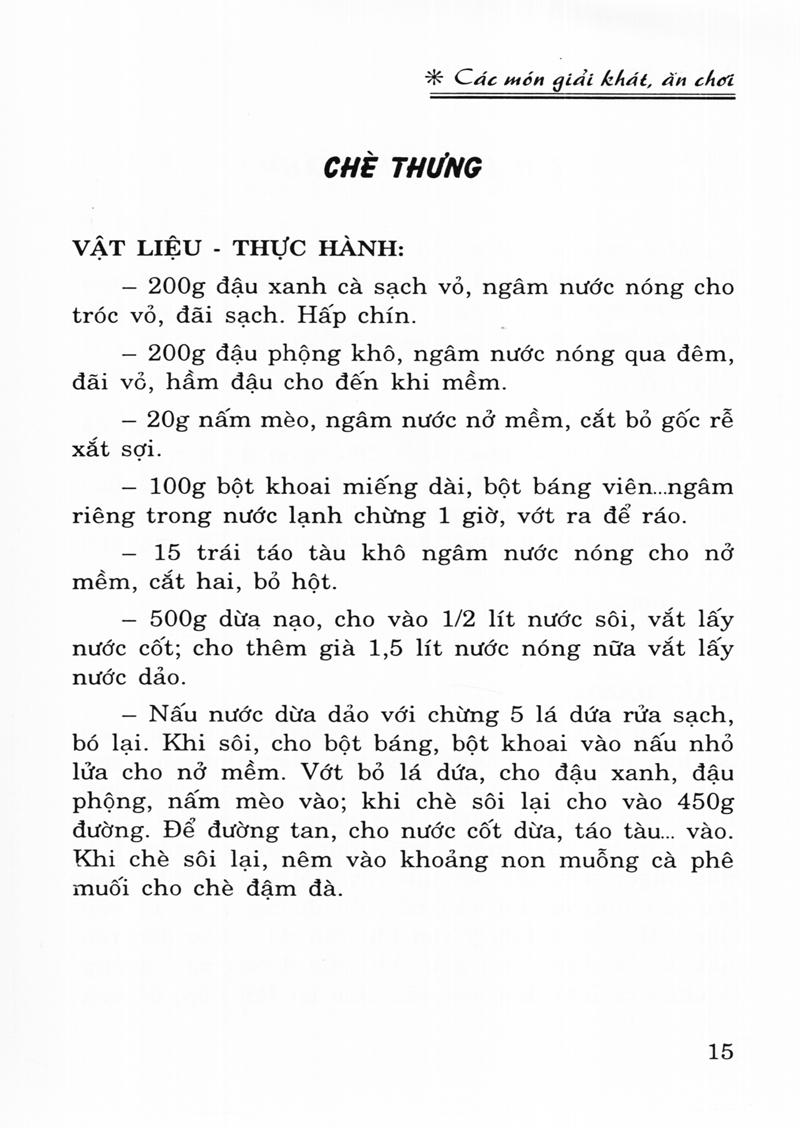 Các Món Giải Khát Ăn Chơi (Tái Bản)