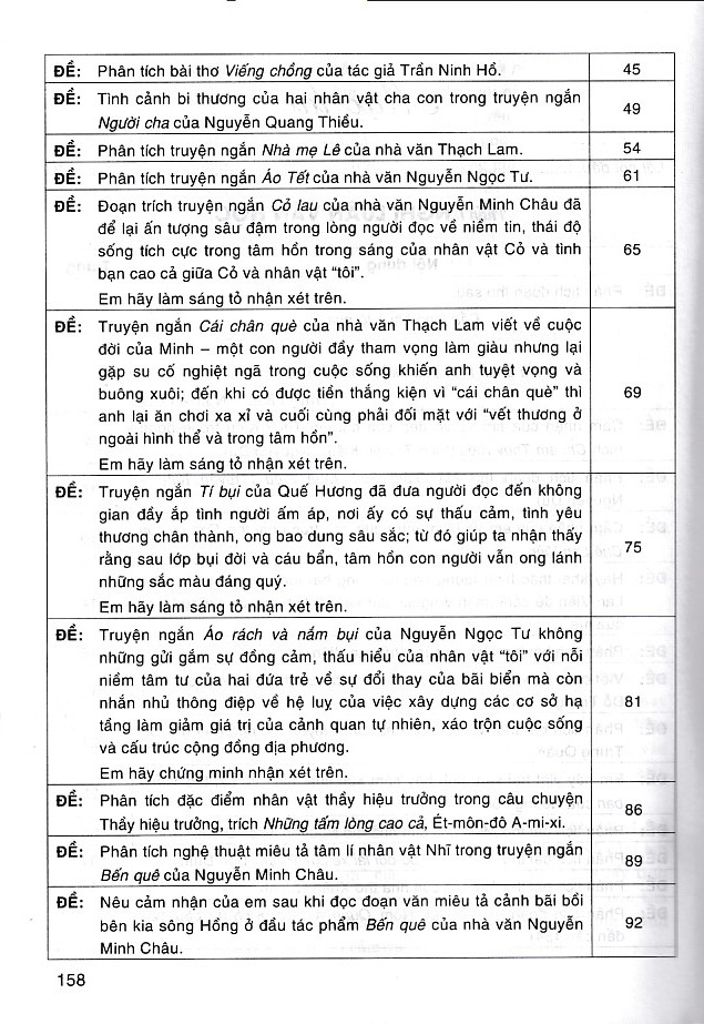 Những bài văn theo chuẩn kiến thức kỹ năng ngữ văn 9 (Dùng chung cho các bộ SGK)