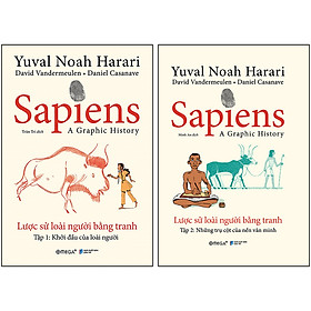 Combo 2 Cuốn: Sapiens - Lược Sử Loài Người Bằng Tranh (Tập 1 + 2)