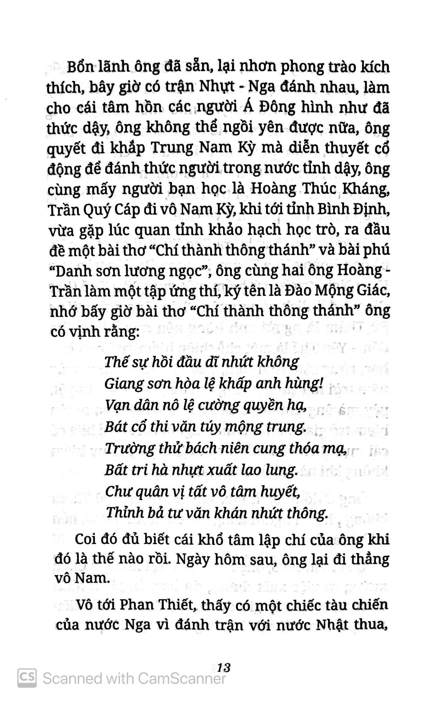 Gương Chí Sĩ Phan Tây Hồ - Lịch Sử Toàn Biên