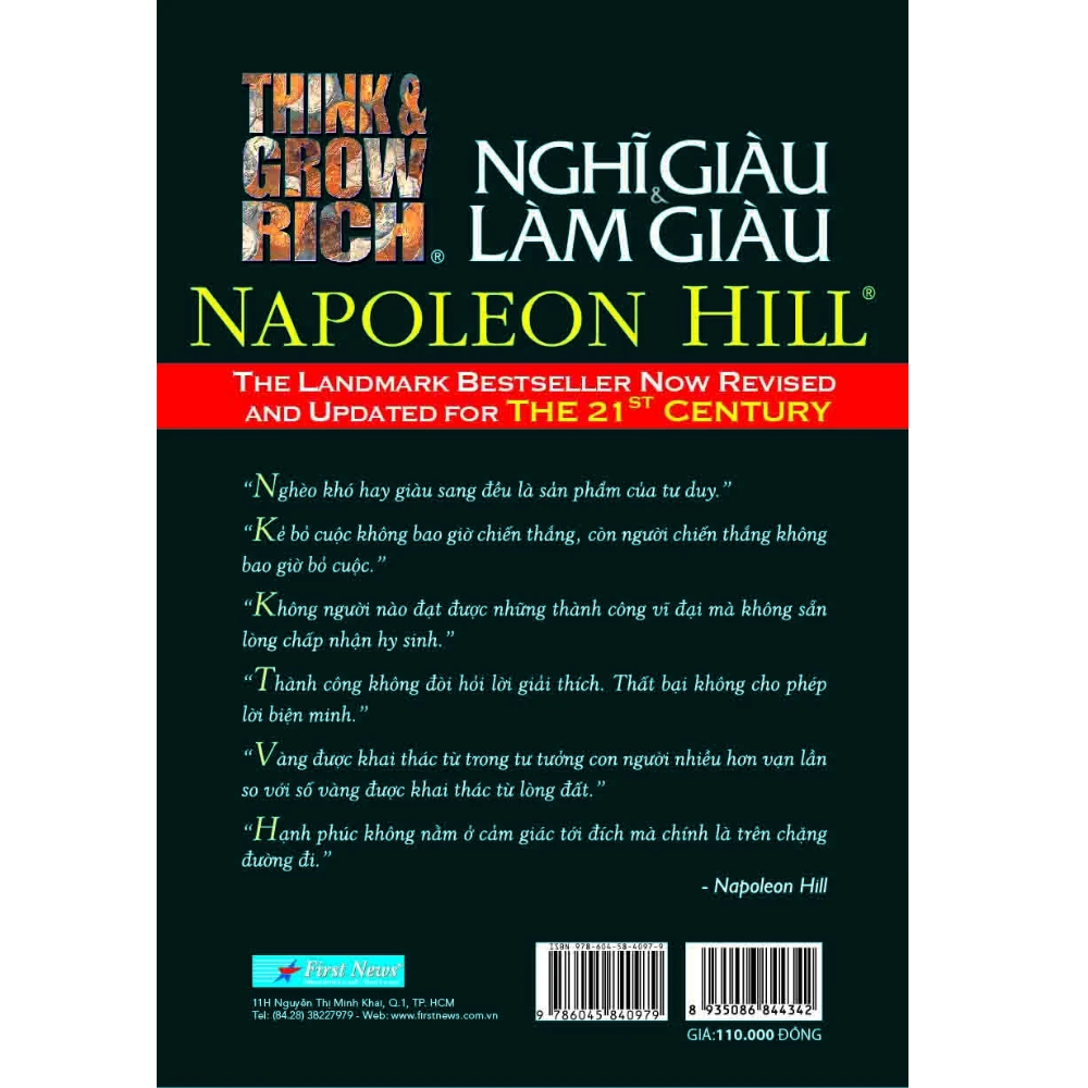 Sách Nghĩ giàu làm giàu (Tái bản 2020) - Think And Grow Rich - Napoleon Hill