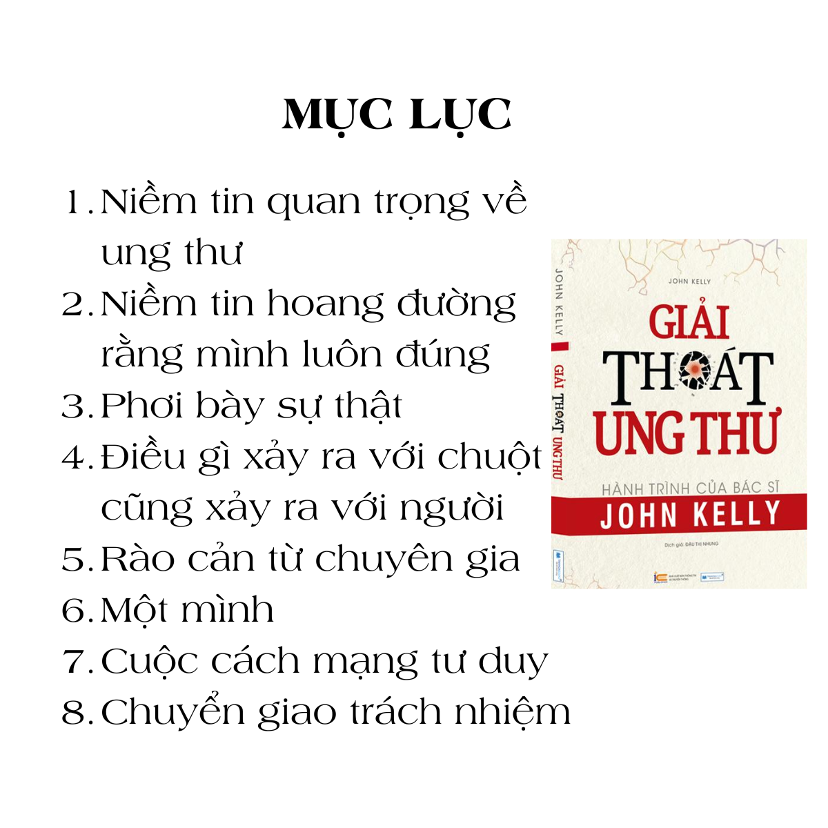 Sách Giải thoát ung thư - Hành trình của bác sĩ John
