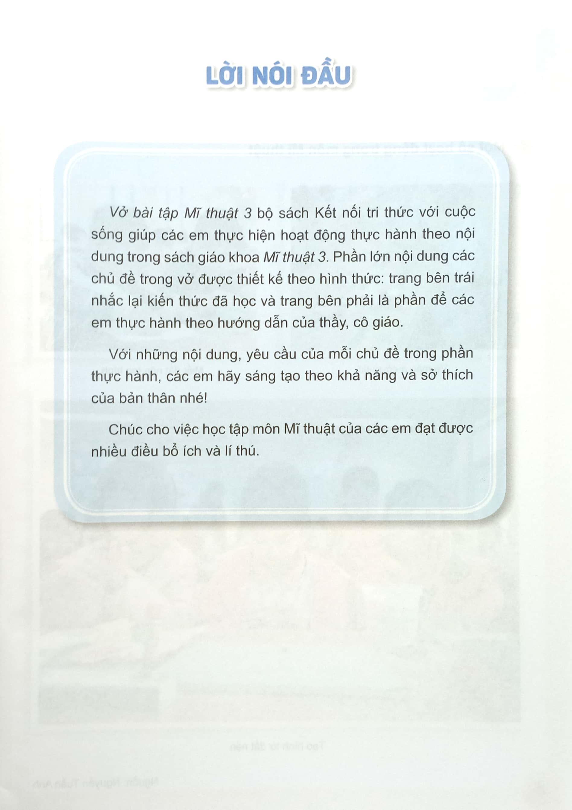 Sách Giáo Khoa Vở Bài Tập Mĩ Thuật 3 (Kết Nối) (Chuẩn)