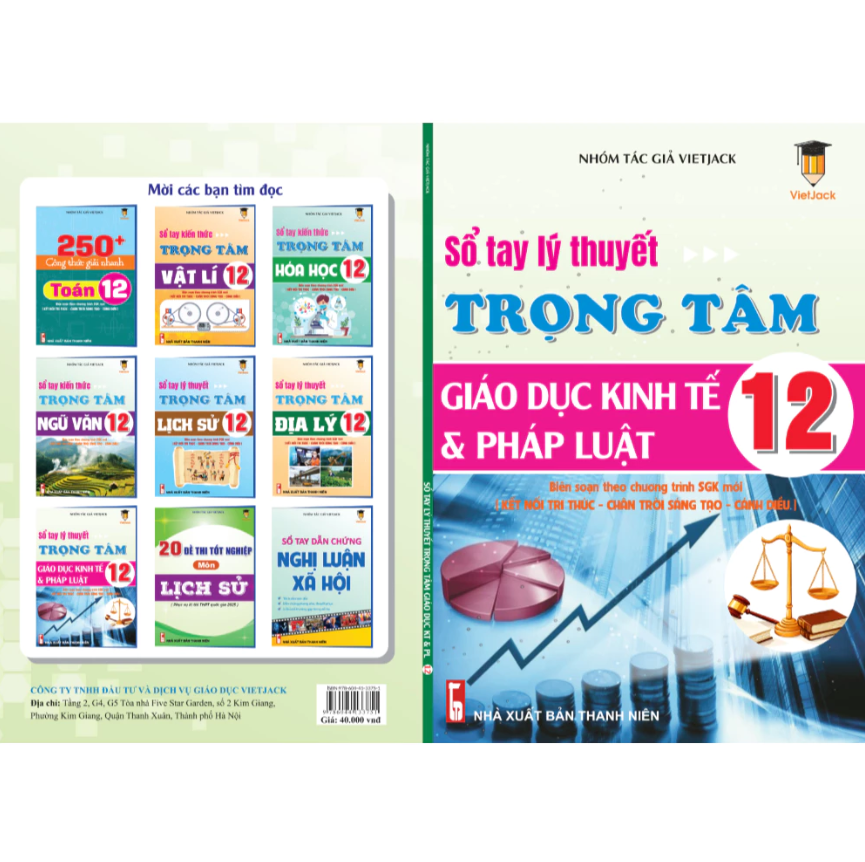 Sách - Sổ tay Lý thuyết trọng tâm Giáo dục Kinh tế & Pháp luật 12 VietJack - 2025 theo chương trình mới cho 2k7