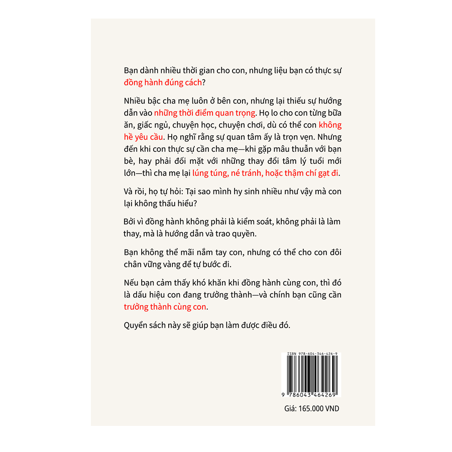 Tâm Lý Học Đồng Hành - Bước cùng con, đừng bước thay con - Đồng hành dạy con đúng cách thông qua 36 câu chuyện thực tế