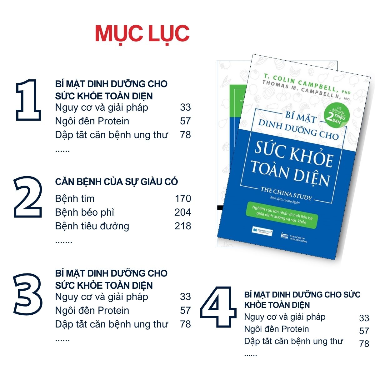 (Tái bản) Combo 3 cuốn: Sách Sức Khoẻ Toàn Diện + Dinh Dưỡng Tối Ưu + Ăn Lành Sống Mạnh