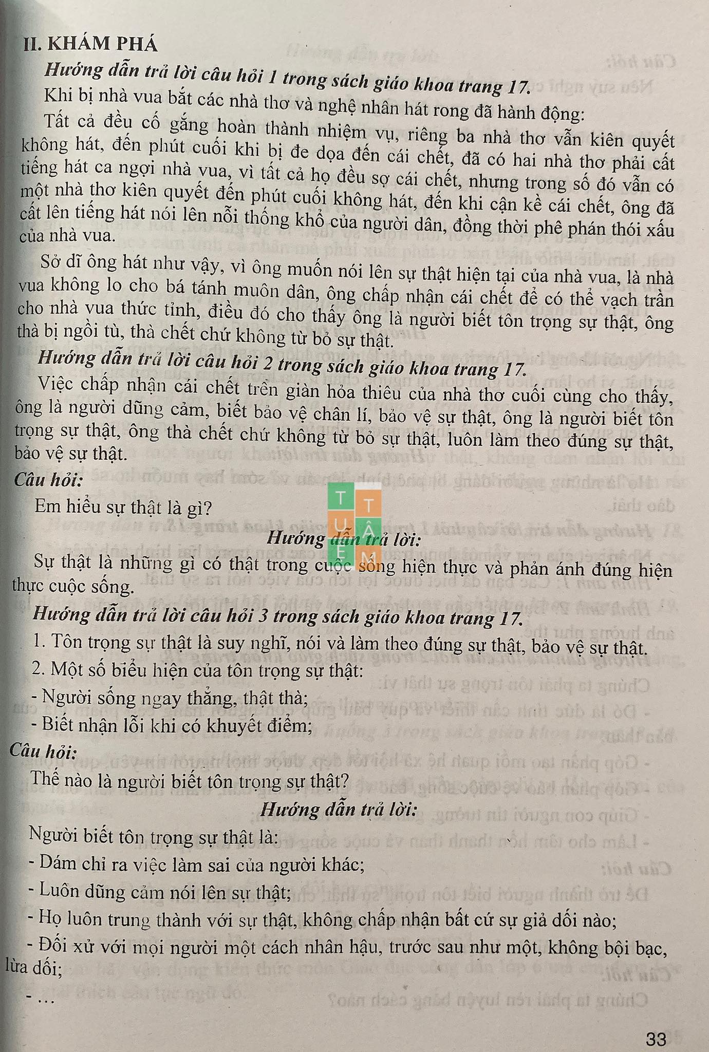 Sách - Hướng dẫn trả lời câu hỏi và bài tập Giáo dục công dân lớp 6 (Chân trời sáng tạo)
