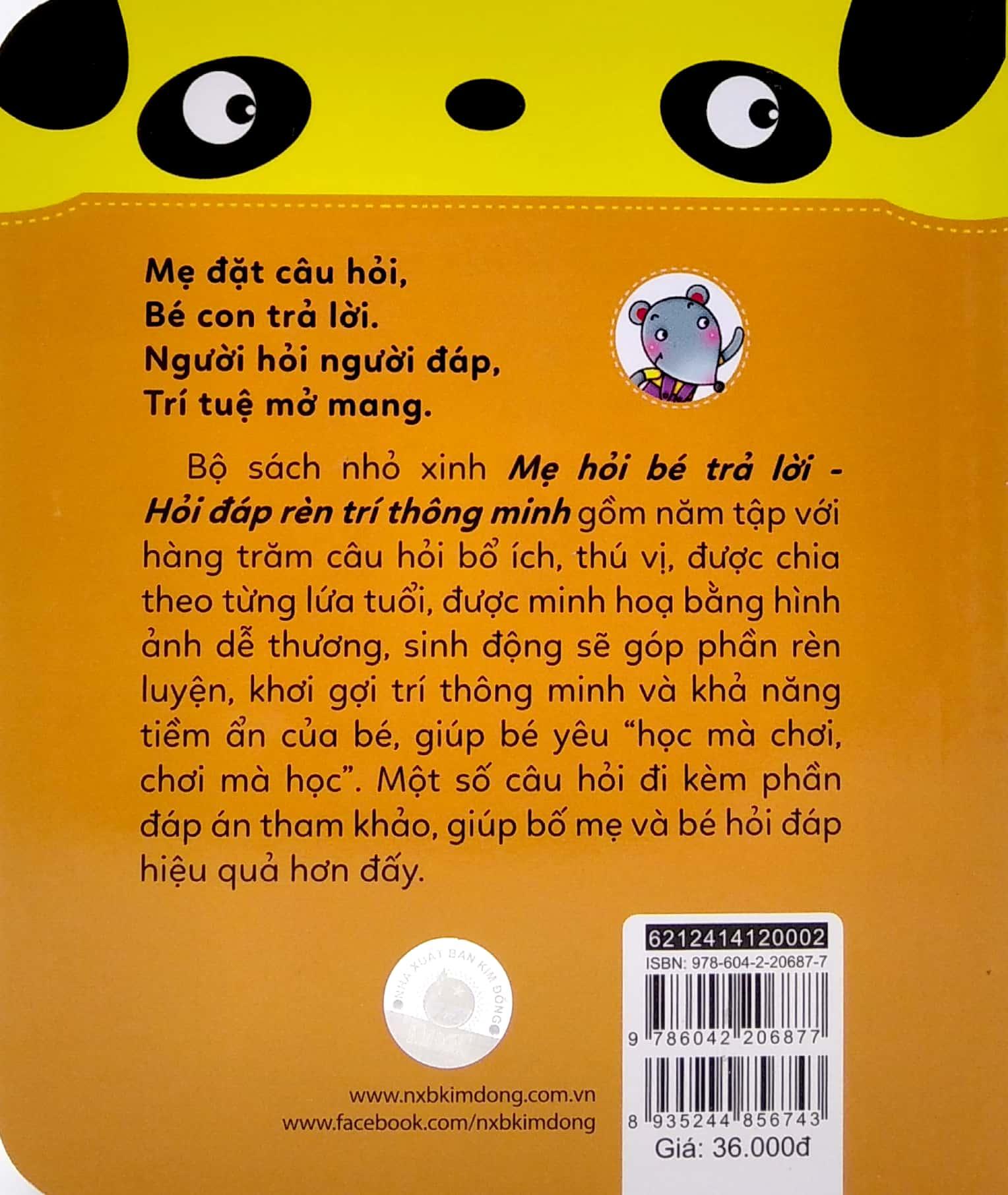 Mẹ Hỏi Bé Trả Lời - Hỏi Đáp Rèn Trí Thông Minh - 2-3 Tuổi