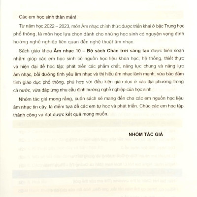 Âm Nhạc 10 (Chân Trời Sáng Tạo) (Chuẩn)