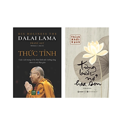 Combo 2Q Sách Tôn Giáo - Tâm Linh : Thức Tỉnh - Cuộc Cách Mạng Từ Bi Chữa Lành Môi Trường Sống Theo Trí Tuệ Phật Giáo - Đức Đạt Lai Lạt Ma  + Từng Bước Nở Hoa Sen - Thiền Sư Thích Nhất Hạnh