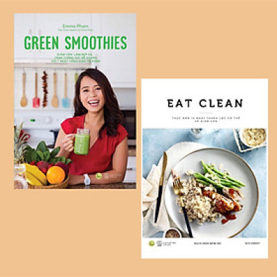 Combo Chăm Sóc Sức Khỏe Cho Bản Thân & Gia Đình: Green Smoothies - Giảm Cân, Làm Đẹp Da, Tăng Cường Sức Đề Kháng Với 7 Ngày Uống Sinh Tố Xanh + EAT CLEAN Thực Đơn 14 Ngày Thanh Lọc Cơ Thể  / Hình Thành Thói Quen Ăn Uống Tốt, Cải Thiện Sức Khỏe