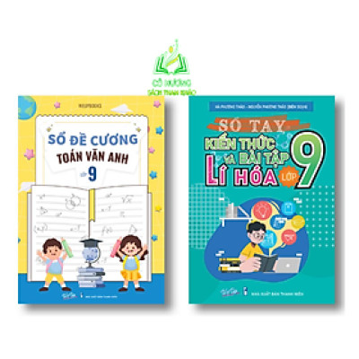 Sách - Combo Sổ Đề Cương Toán Văn Anh Lớp 9 & Lý Hóa Lớp 9 weup