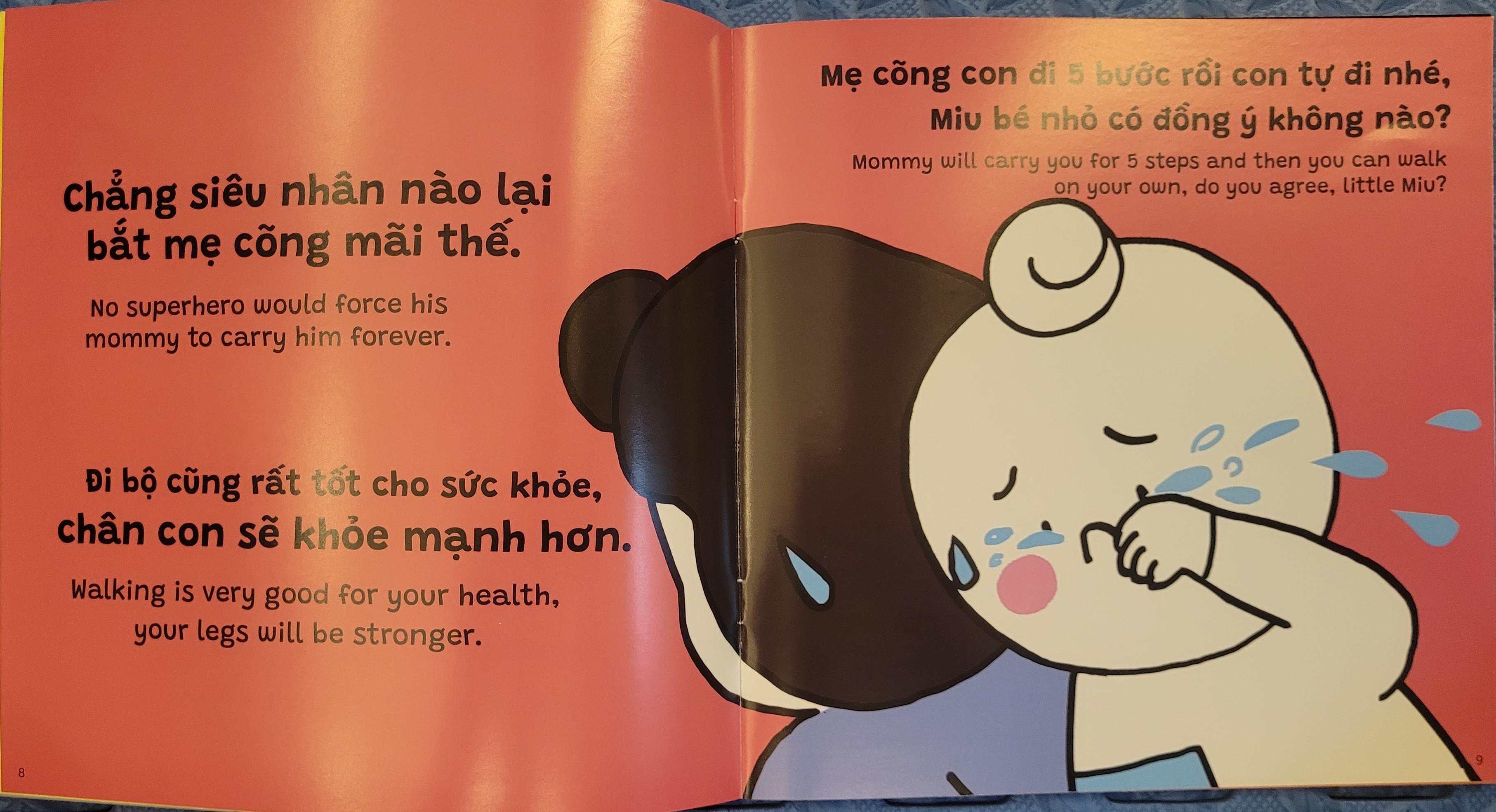 Sách Ehon Miu Bé Nhỏ Phần 4 Song Ngữ - Miu Bé Nhỏ Đừng Bướng Bỉnh Nhé