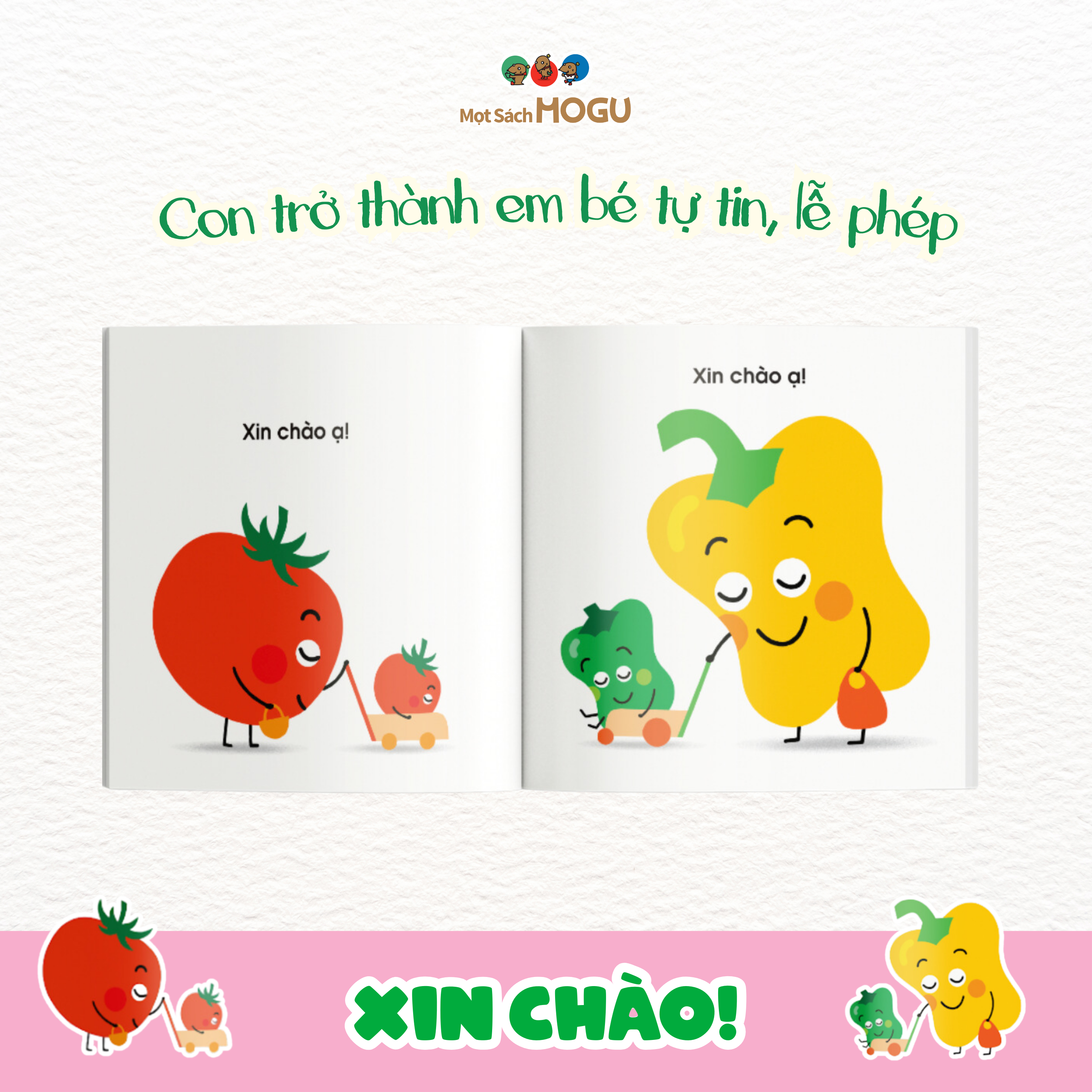 Truyện Ehon bé 1-2-3 tuổi - Xin chào!
