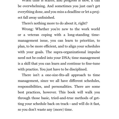Harvard Business Review 20 Minute Manager Series Managing Time