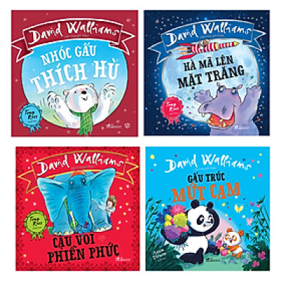 Combo 4 Cuốn Truyện Kể Hay Cho Bé: Picture Book Tưng Bừng của David Walliams: Gấu trúc - Cậu voi - Hà mã - Nhóc gấu