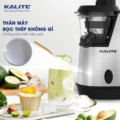 Máy Ép Chậm Kalite KSJ4413 Công Nghệ Châu Âu Dung Tích 350 ML Công Suất 20 0W - Hàng Chính Hãng