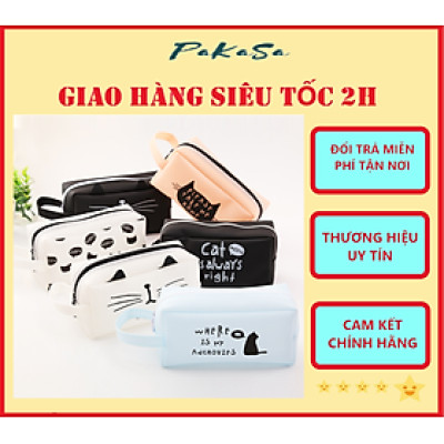 Hộp Đựng Bút Hình Mèo Cho Bé Nhiều Mẫu PaKaSa - Chính Hãng 