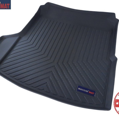 Thảm lót cốp xe ô tô VOLKSWAGEN Passat 2019-đến nay nhãn hiệu Macsim chất liệu TPV cao cấp màu đen(332)