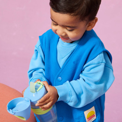 Bình Uống Nước Tommee Tippee On The Go Straw 500ml – Cho Bé Từ 18 Tháng, Xanh Lá