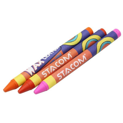 Hộp 24 Bút Sáp Màu Wax Crayon - Stacom CR024W