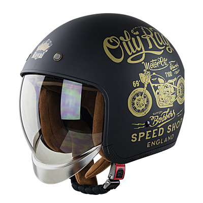 Mũ Bảo Hiểm 3/4 M139 - Đen Tem Vàng