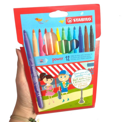 Bút Lông Tô Màu Đầu To 12 Cây