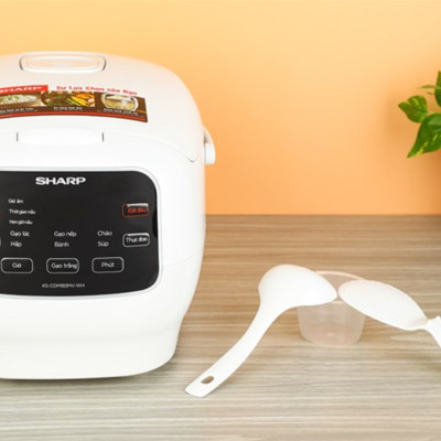 Nồi cơm điện tử Sharp 1.8 lít KS-COM183MV-WH - Hàng chính hãng