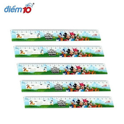 Combo 5 Thước thẳng Điểm 10 Disney Mickey SR-029/MI