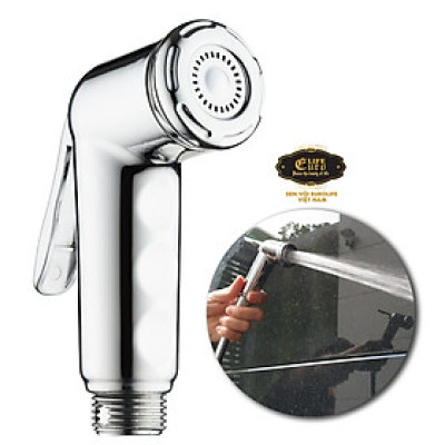 Tay xịt vệ sinh tăng áp cao, chất liệu nhựa ABS mạ Chrome Eurolife EL-H-X12