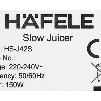 MÁY ÉP CHẬM CỠ LỚN HAFELE HS-J42S - Hàng Chính Hãng (535.43.392)