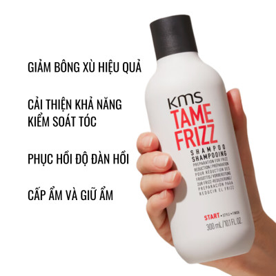 Dầu Gội Dưỡng Tóc Mềm Mượt Goldwell KMS Tamefrizz Kiểm Soát Bông Xù, Giảm Xơ Rối Lên Đến 99%