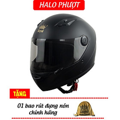 Mũ Bảo Hiểm FullFace Royal M136 (Đen Mờ)