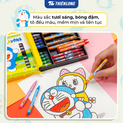 Bút Sáp màu Thiên Long Doraemon CR-C05/DO - 16 màu