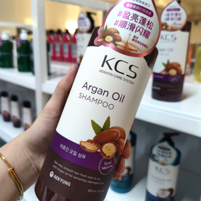 Dầu Gội, Dầu Xả Aekyung Keratin Care System giúp tóc suôn mượt, phục hồi hư tổn, chẻ ngọn, giảm gãy rụng tóc 600ml