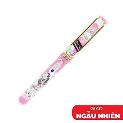 Bút Máy Xóa Được L016-292 - Màu Hồng - Mực Xanh (Mẫu Họa Tiết Giao Ngẫu Nhiên)