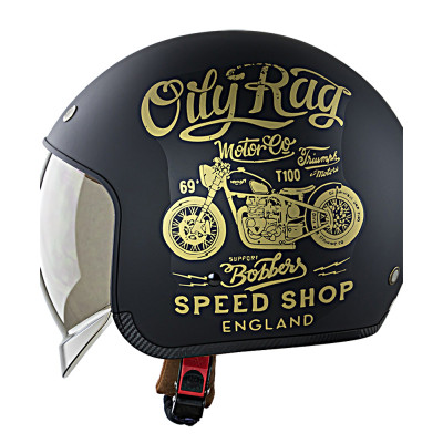 Mũ Bảo Hiểm 3/4 M139 - Đen Tem Vàng