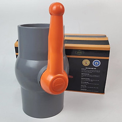 Van uPVC thân đúc bi nhưa ABS 90, 114mm Eurolife EL-VN (tay cam)