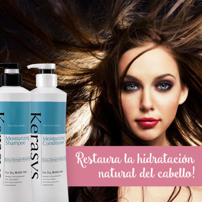 Dầu gội Kerasys Moisutre cân bằng độ ẩm cho tóc xơ rối Hàn Quốc 600ml tặng kèm móc khoá