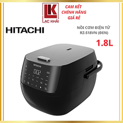 Nồi cơm điện tử Hitachi RZ-S18VN, dung tích 1.8L, màu đen, 16 chế độ nấu - Hàng chính hãng