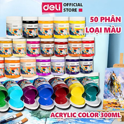 Màu Nước Acrylic 300ml Dmast Cao Cấp Deli - Dùng Để Custom Vẽ Chuyên Nghiệp Full Bảng Màu