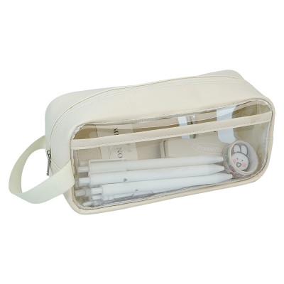 Hộp Đựng Bút Trong Suốt PaKaSa Có Quai Xách Tặng Kèm Nhiều Hình Dán Sticker Trang Trí Dễ Thương - Chính Hãng